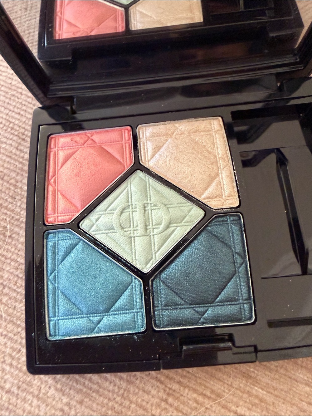Dior 5-Color Eyeshadow Palette — Coral, Mint, Teal & Champagne